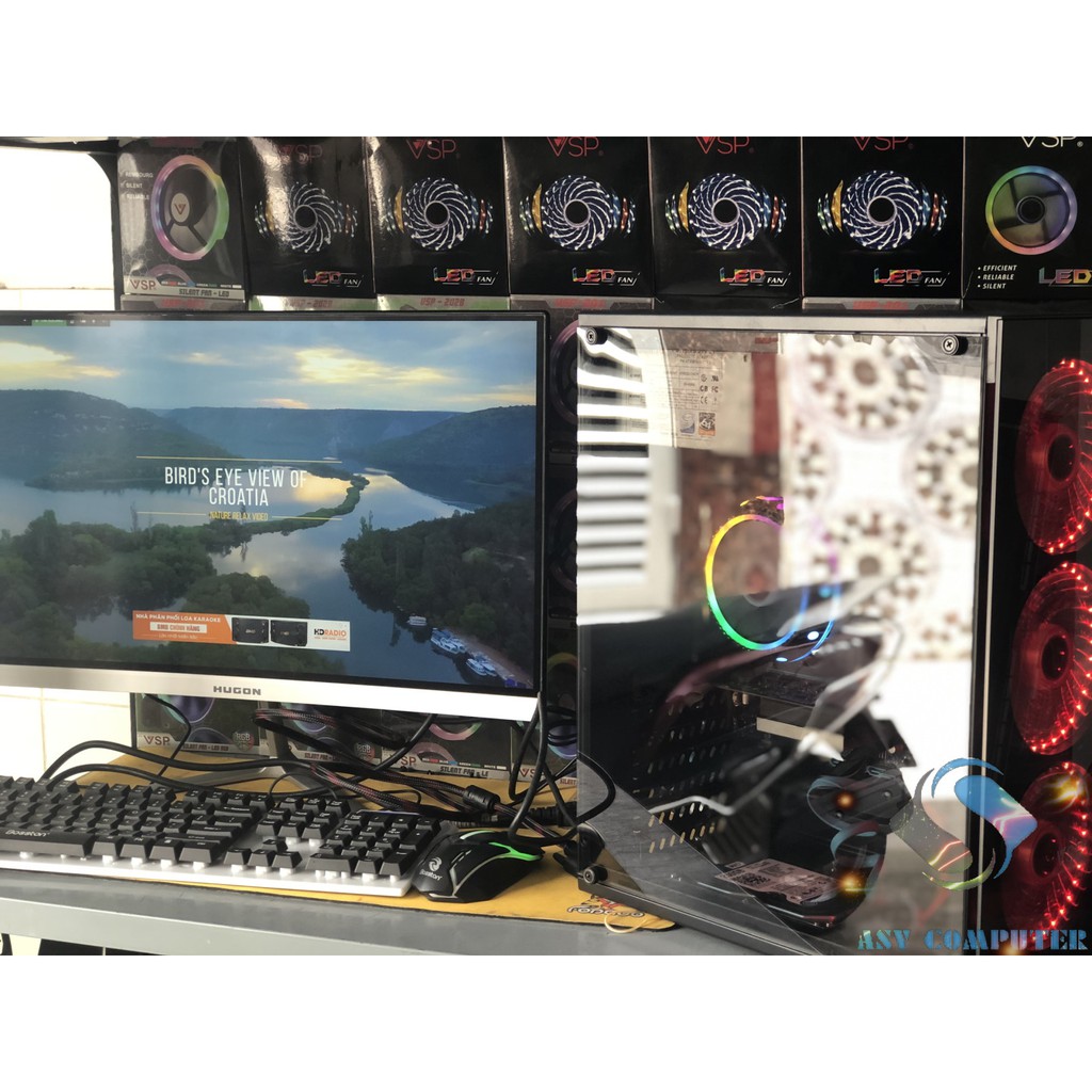 Máy tính chơi game Liên Minh Huyền Thoại, CF, VLTK, core i3 3240 Ram 8G VGA GT 630 4G + màn hình cong 24in full HD | BigBuy360 - bigbuy360.vn