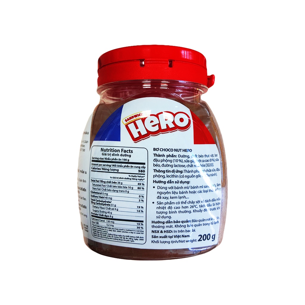 [ DATE 10/2023] CHÍNH HÃNG Bơ Choco Nut Hero 200G