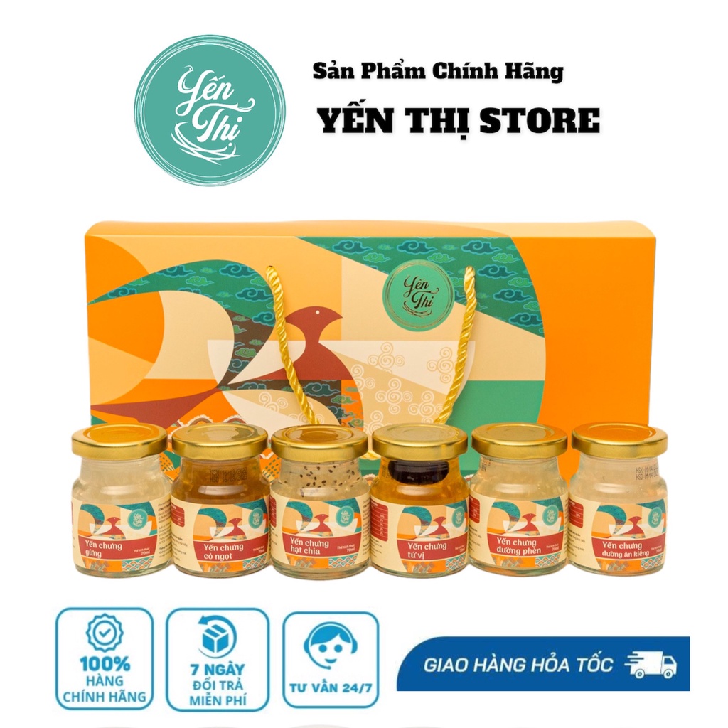 Yến Thị-Gói Đủ Vị -Combo 6 Hũ-30% Yến 70ml