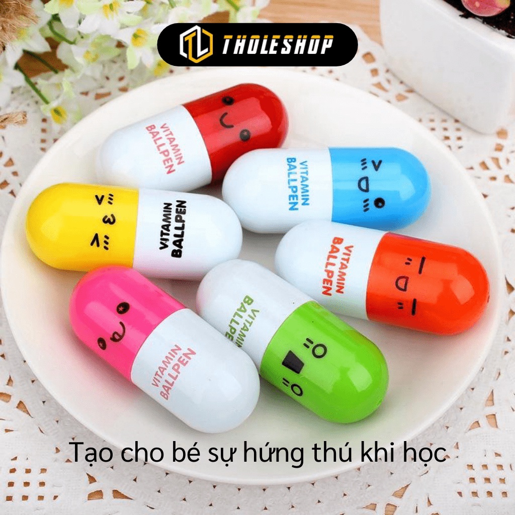 GIÁ SỈ Bút bi viên thuốc mặt cười có thể kéo gấp gọn, kiểu dáng xinh xắn đáng yêu 3982