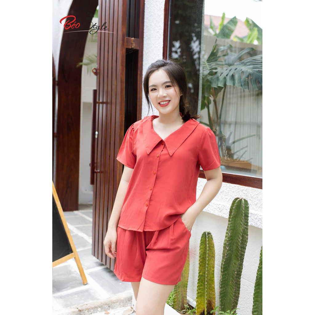 BIGSIZE nữ Set đũi SEBS002 beostyle cho người béo mập 55-100kg - Mặc ở nhà, đi chơi , dạo phố