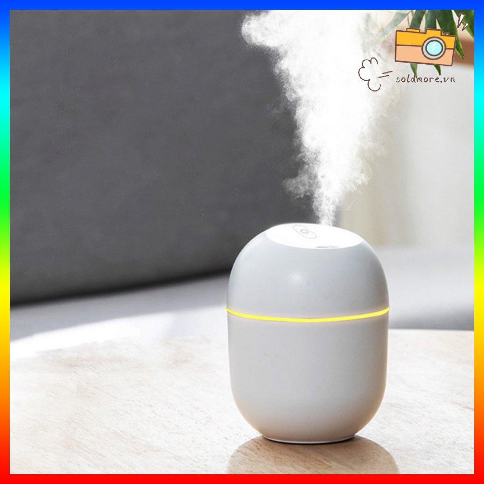 Máy Tạo Độ Ẩm Mini Có Đèn Led Sạc Usb Dung Tích 200ml