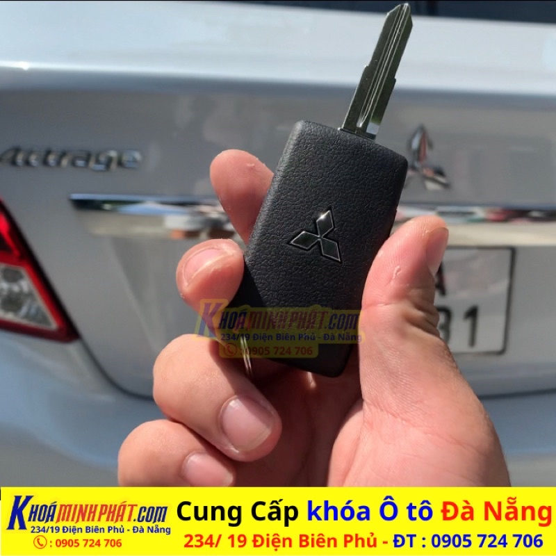 Vỏ chìa khóa xe Mitsubishi Attrage, Xpander, Triton, Mirage, Pajero sport V55