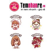 Combo 500c Tem Nhãn Dán Sticker, Nhãn Dán Decal Thank You Temnhanre.vn Chibi cute