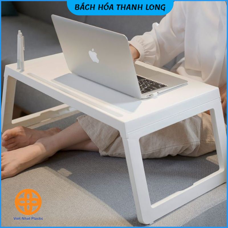 Bàn học gấp gọn nhựa Việt Nhật có khe cắm Ipad-Bàn học làm việc thông minh,decor trang trí phòng gọn nhẹ tiện lợi.