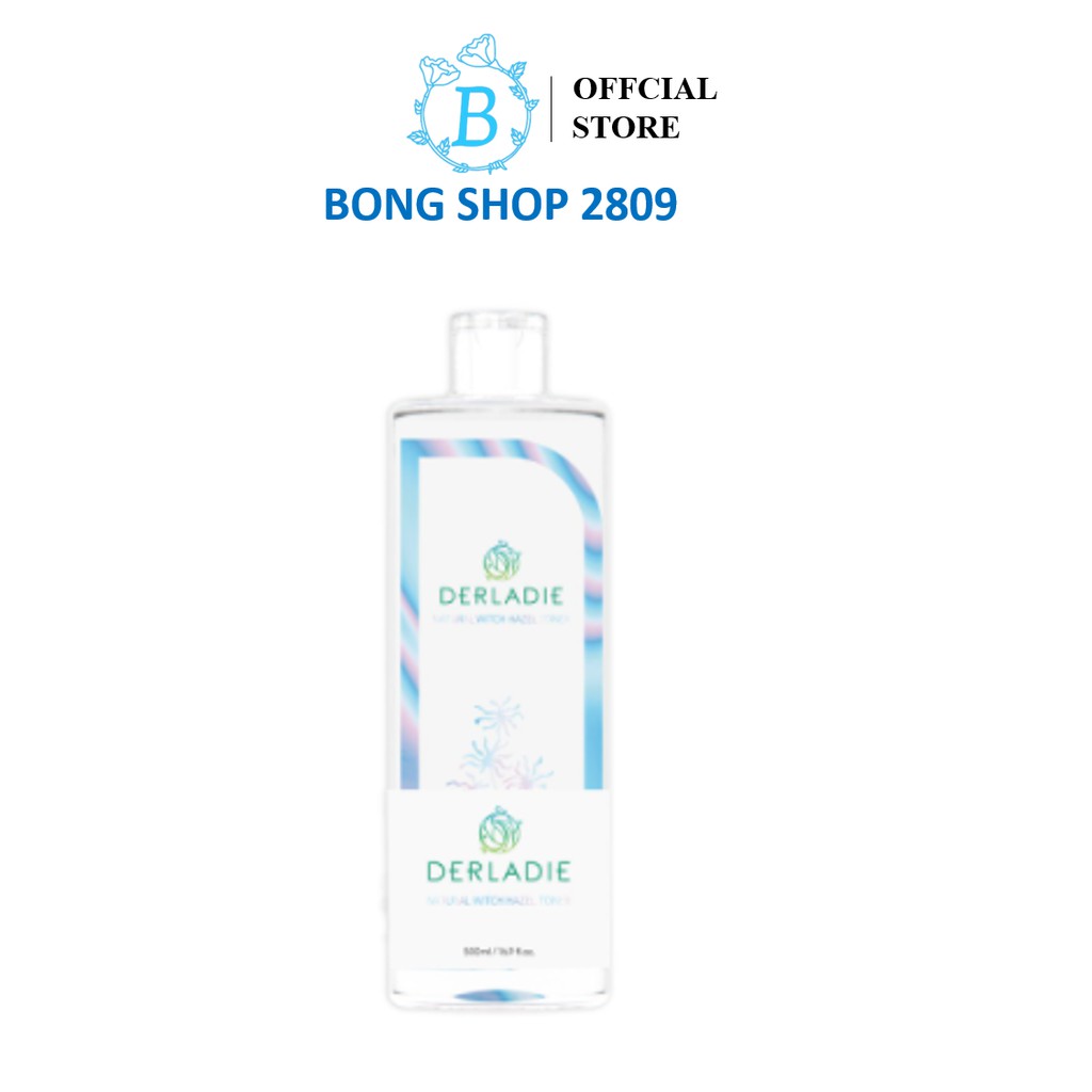 Toner Derladie Natural Witch Hazel Toner Ngừa Mụn, Làm Sạch Da 500ml