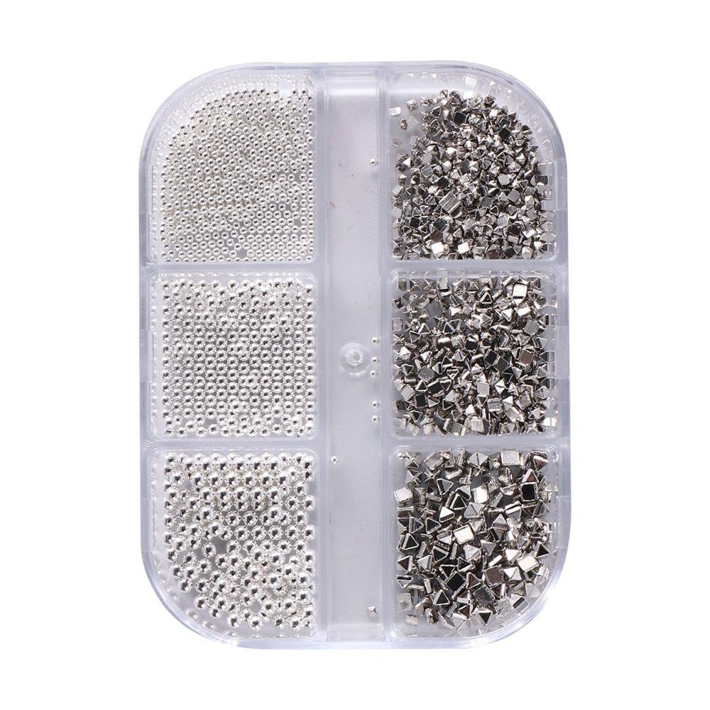 Phụ Kiện Trang Trí Móng Tay Bằng Kim Loại Hình Vuông DIY