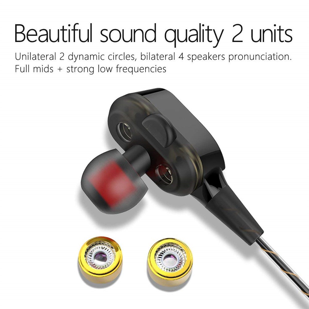 Tai nghe nhét trong 4D âm siêu trầm có dây giắc cắm 3.5mm