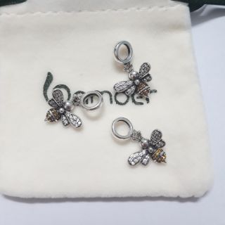 Charm treo hình chú ong, bạc s925