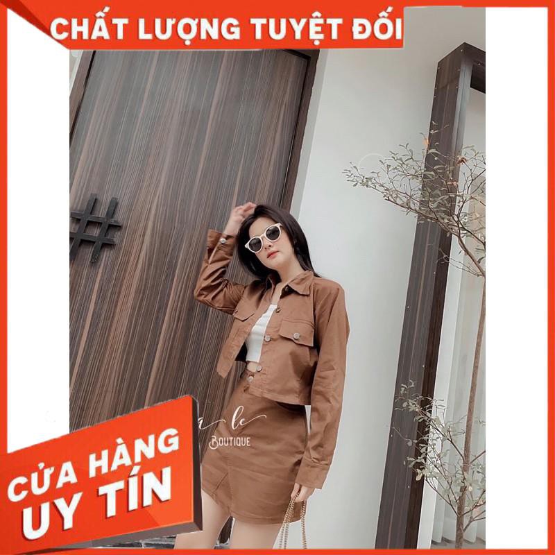 Set khoác chân váy A kaki cực xinh hàng có size | BigBuy360 - bigbuy360.vn