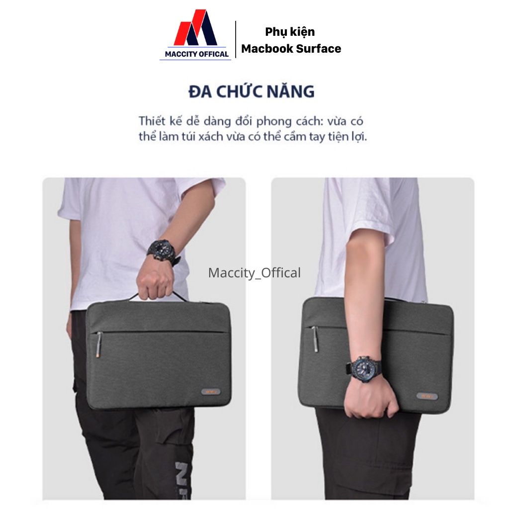 Túi xách chống sốc macbook laptop cao cấp Wiwu Pilot Sleeve chống sốc, chống nước. Túi laptop 13inch,14inch,15inch,16&quot;