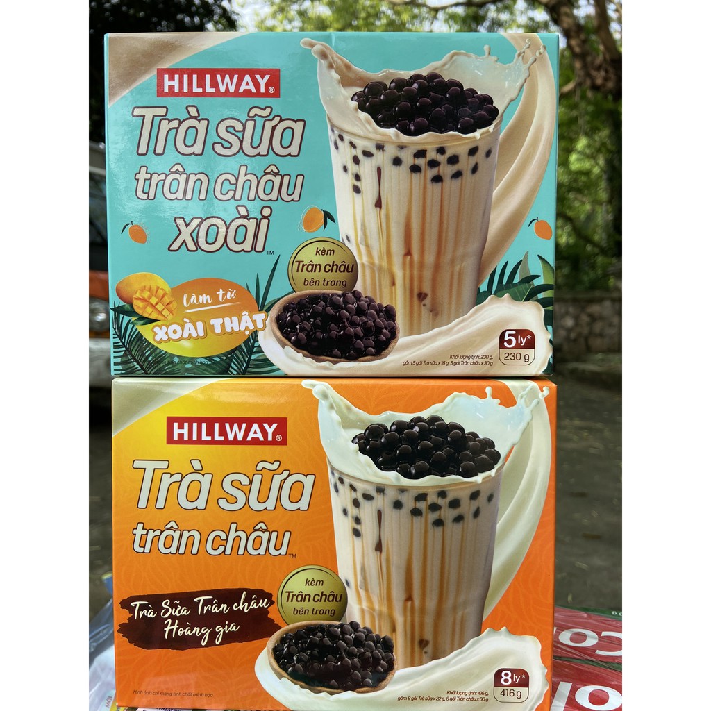 Trà sữa trân châu Hoàng Gia HILLWAY 416g (5 gói Trà sữa + 5 gói Trân châu)