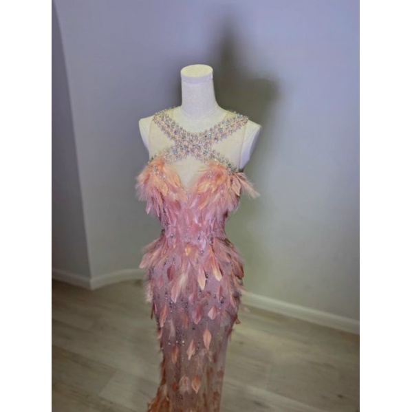 ✨ Đầm body maxi đính lông kết đá✨ HÌNH THẬT