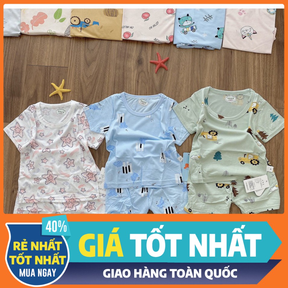 Bộ Thun Lạnh Quảng Châu Cao Cấp 8-35kg Quần Áo Trẻ Em Trai Gái Cực Mát