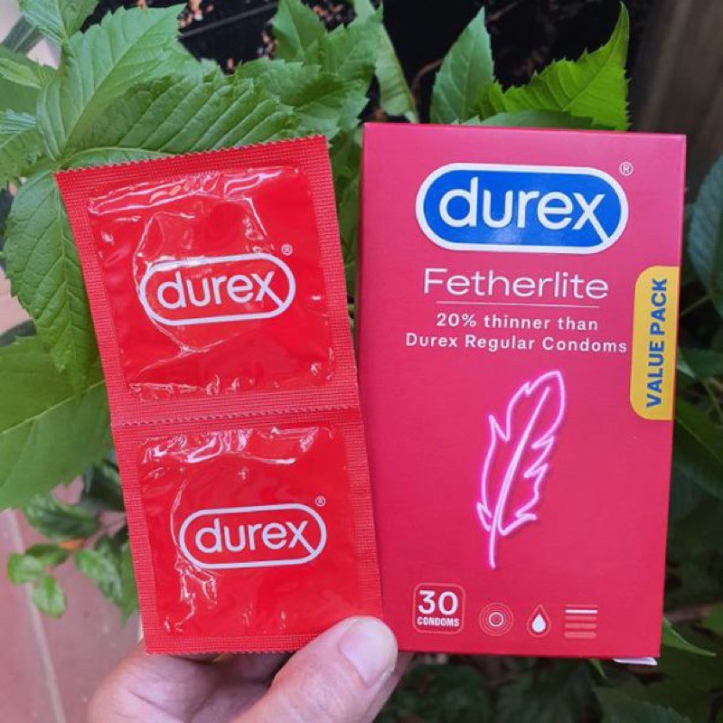 (combo-10 cái)bao cao su Durex fetherlite ultra thin feel của úc