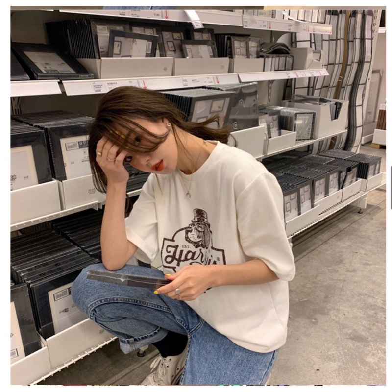 Áo phông form rộng💥FREESHIP💥Màu xanh rêu hot trend phối chữ phong cách Ullzang