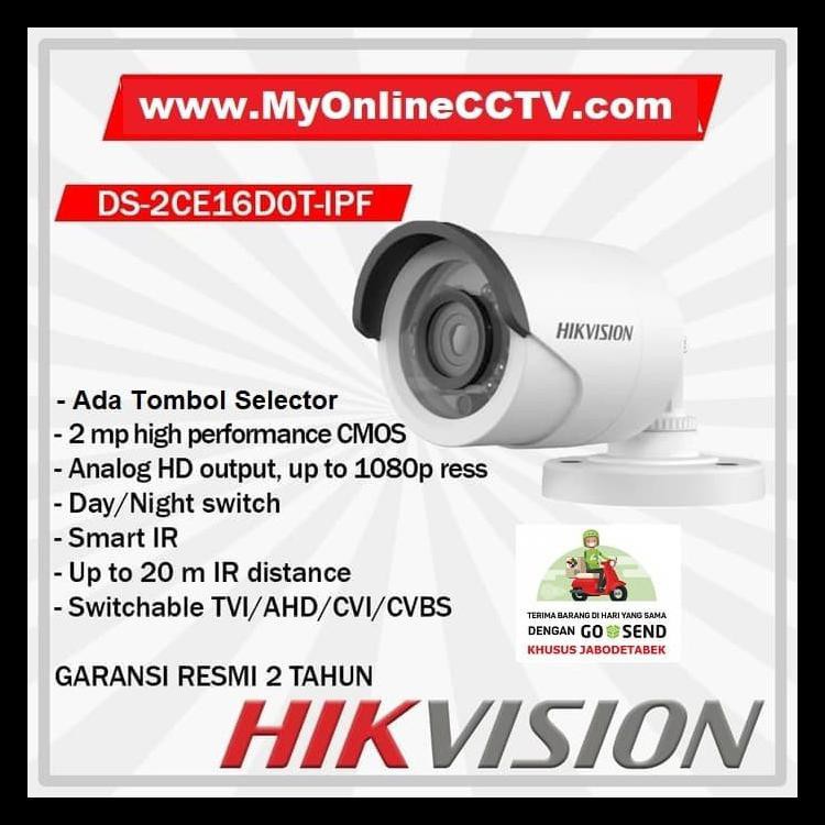 Camera Ngoài Trời Ds-2Ce16D0T-Ipf Hikvision Ds-2Ce16Dot-Ipf 2mp 4 Trong 1-2.8