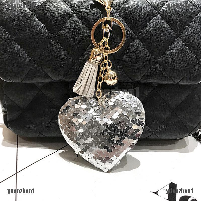 Móc Khóa Hình Trái Tim Đính Kim Sa Lấp Lánh