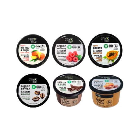 Tẩy Da Chết Nga / 𝘍𝘳𝘦𝘦𝘴𝘩𝘪𝘱 / Tẩy Da Chết Toàn Thân Organic Shop chiết xuất Cafe 250G Chuẩn Nga