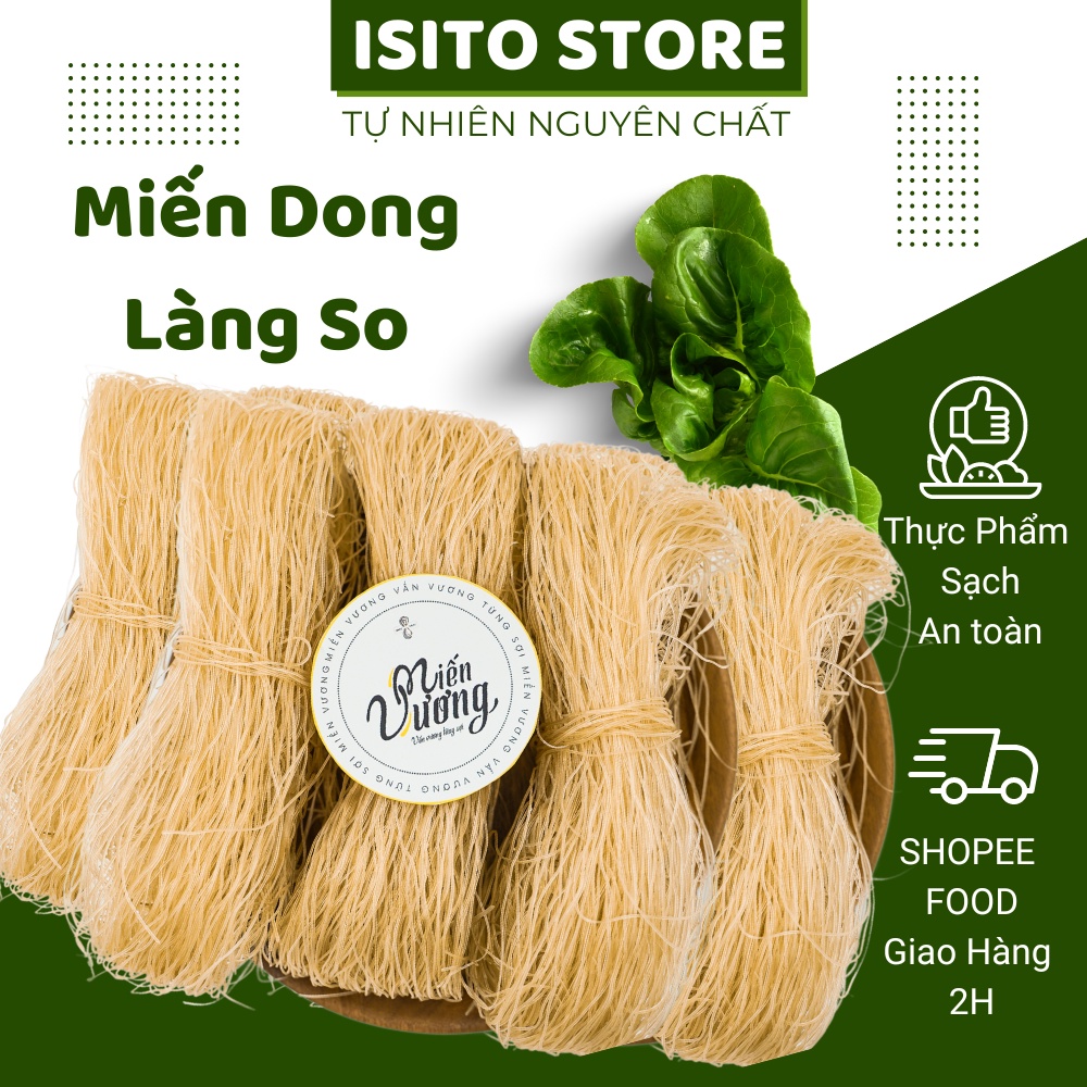 Miến Dong ISITO 500gr Cao Cấp Sợi Dai Giòn Tinh Hoa Miến Truyền Thống Làng So Vị Thanh Mát, Ít Calo