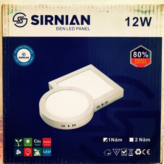 Đèn led sirnian - nổi vuông hoặc tròn 12w
