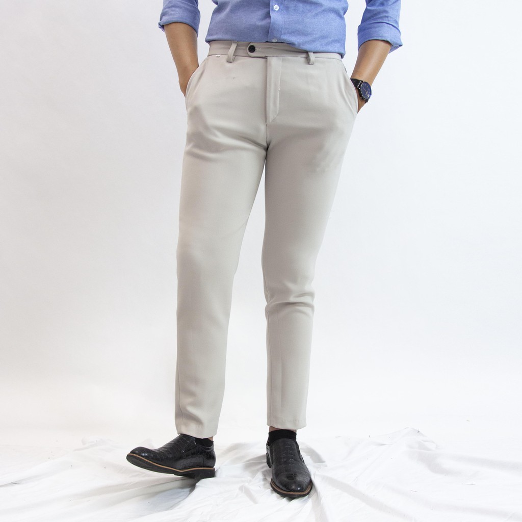 Quần âu nam vải trượt dáng ôm quần tây nam hàn quốc nhiều màu lựa chọn | BigBuy360 - bigbuy360.vn