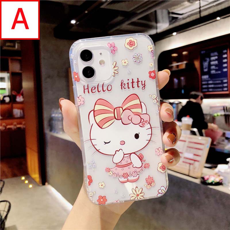 Ốp điện thoại họa tiết Hello Kitty cho iPhone 12/13 Pro Max X Xr XsMax Se2 iphone11 7Plus 8Plus 12Pro 13mini