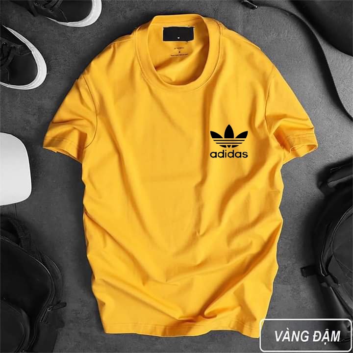 Áo phông adids trơn cổ tròn chất cotton 100%