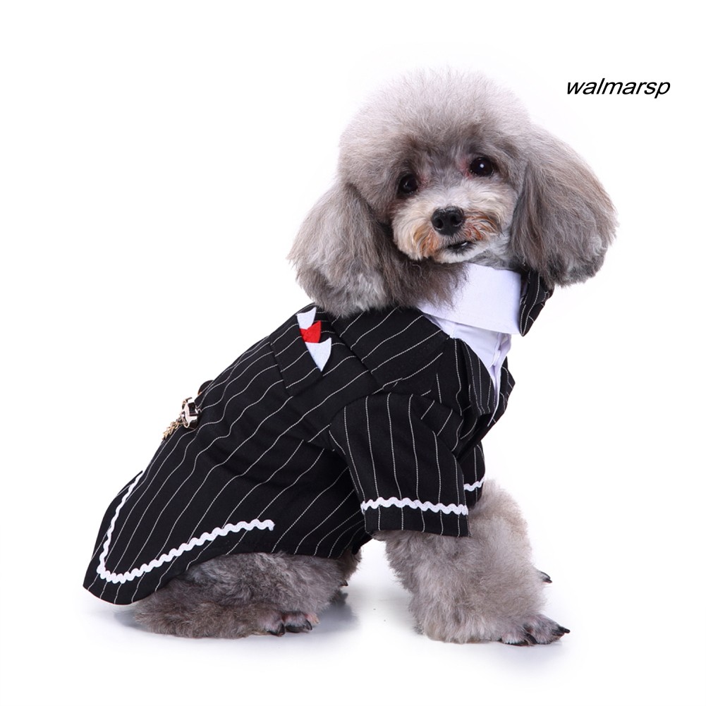 Áo Tuxedo Họa Tiết Sọc Có Gắn Nơ Xinh Xắn Cho Thú Cưng