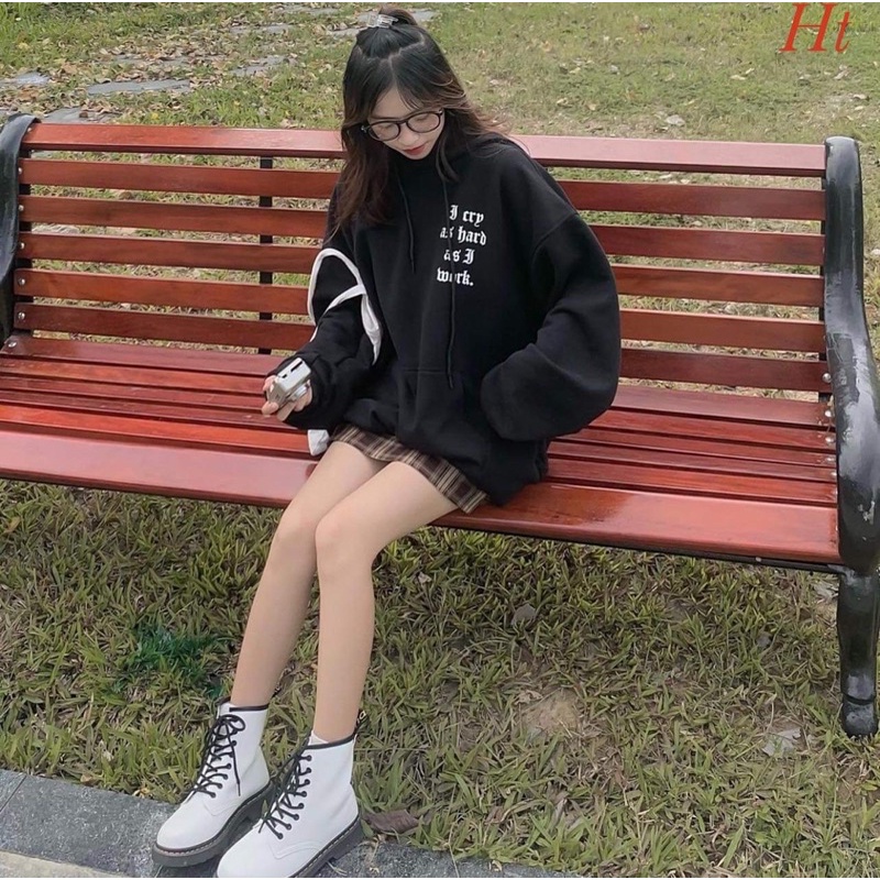 Áo hoodie I CRY in hai mặt HT11