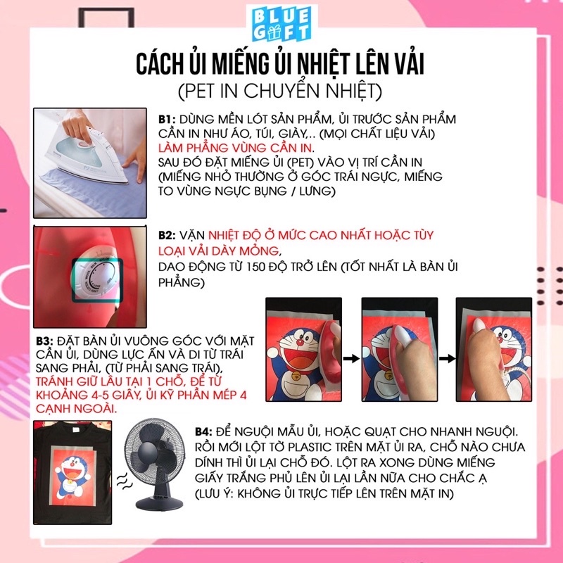 Có In Theo Yêu Cầu, Hình Ủi Gấu G1 - Blue Gift