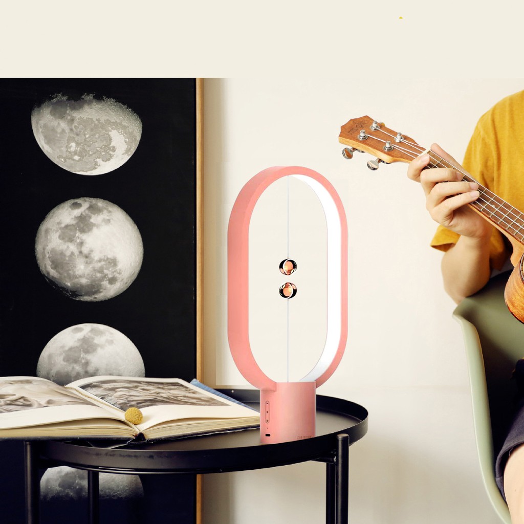 Đèn để bàn lơ lửng Heng Balance Mini chất ABS bóng LED nguồn USB-C tắt mở từ tính - Vaithuhay