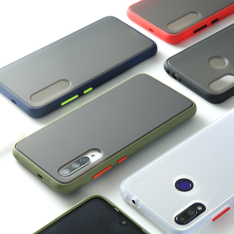 Ốp điện thoại kiểu áo giáp cứng chống va đập màu nhám cho Samsung Galaxy A71 A10 A20 A30 A50 A70 A10s A20s A30s A50s A70s