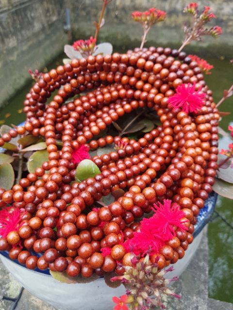 Vòng tràng hạt tròn 10 li gỗ hương 108 hạt