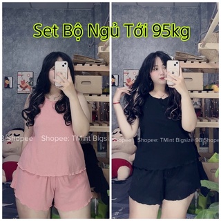 Set Bộ Ngủ Đùi Bigsize Siêu Đáng Yêu Lụa Mango ( Thỏ Bigsize )