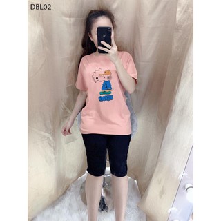 [ HOT] ĐỒ BỘ MẶC NHÀ CAO CẤP QUẦN LỬNG TRƠN ÁO IN HÌNH CHÚ CHÓ BUTTER - DBL02