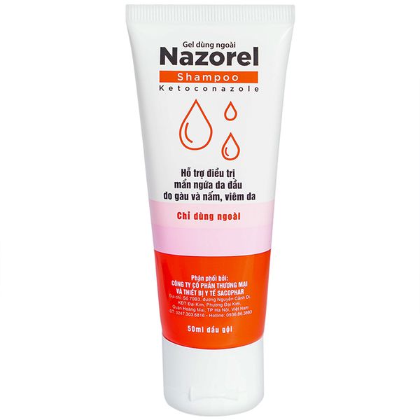 DẦU GỘI CHỐNG GÀU NAZOREL  SẠCH GÀU, HẾT NẤM NGỨA / DẠNG CHAI 50 ML