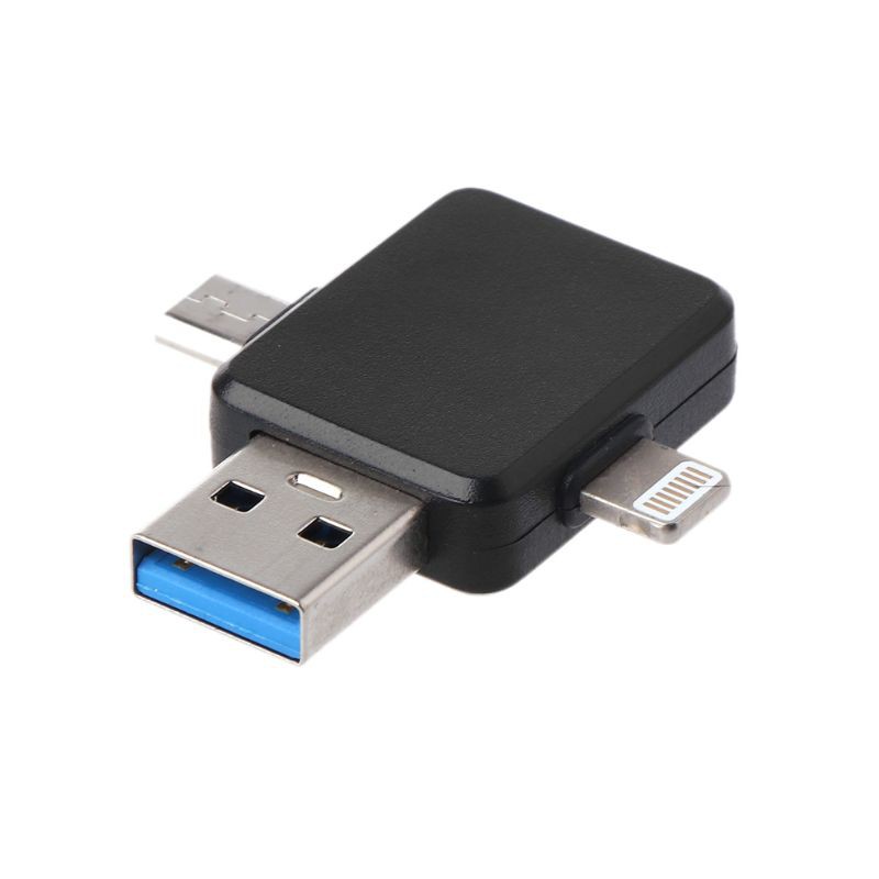 Đầu Chuyển Đổi Cổng Type C Sang Usb + Micro Usb + 8 Pin Cho Iphone Samsung Xiaomi Android