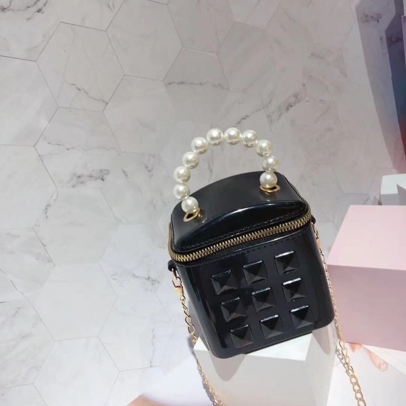 Túi đeo vai IELGY mini phối dây đeo chuỗi hạt ngọc trai thời trang