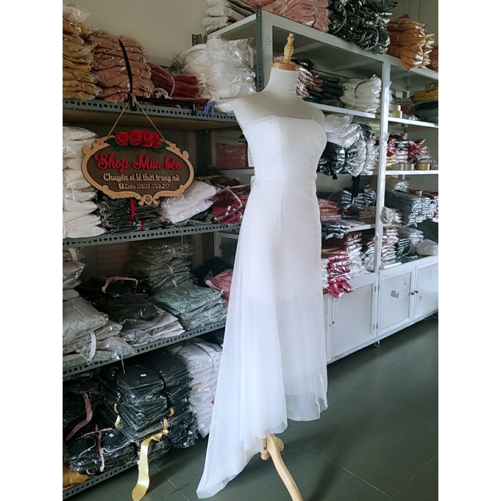 [VIDEO+HÌNH THẬT] Đầm Wedding Dress Kèm Châm Áo Chất liệu Ren phối lưới Cực Đẹp