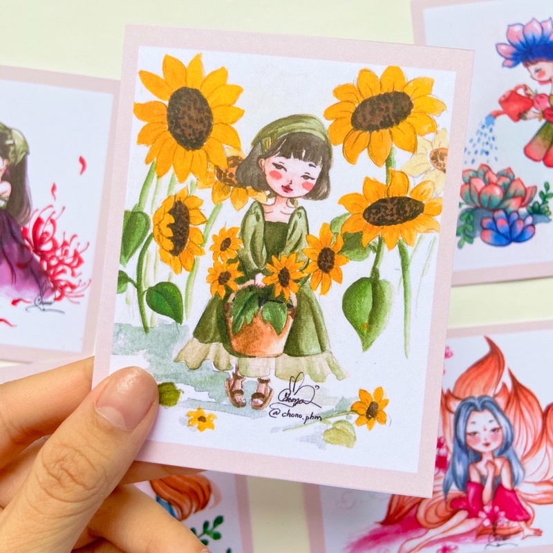 Bộ tranh Bé hoa by Chono