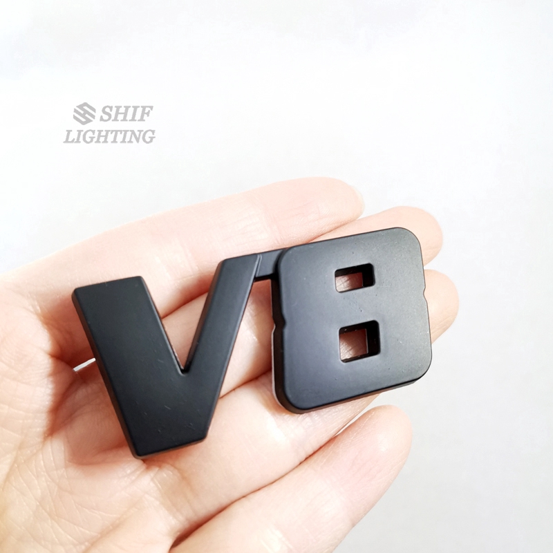 Logo Kim Loại Chữ V6 V8 Dán Trang Trí Xe Hơi