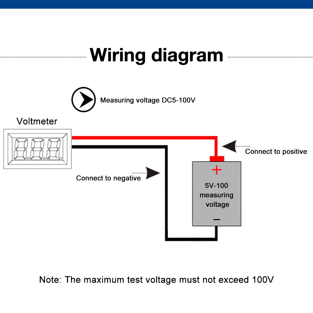 Vôn Kế Kỹ Thuật Số DC 4-100V Sự Bảo Vệ
