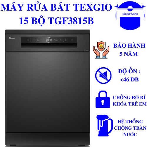 Máy rửa bát Texgio 15 Bộ TGF3815B