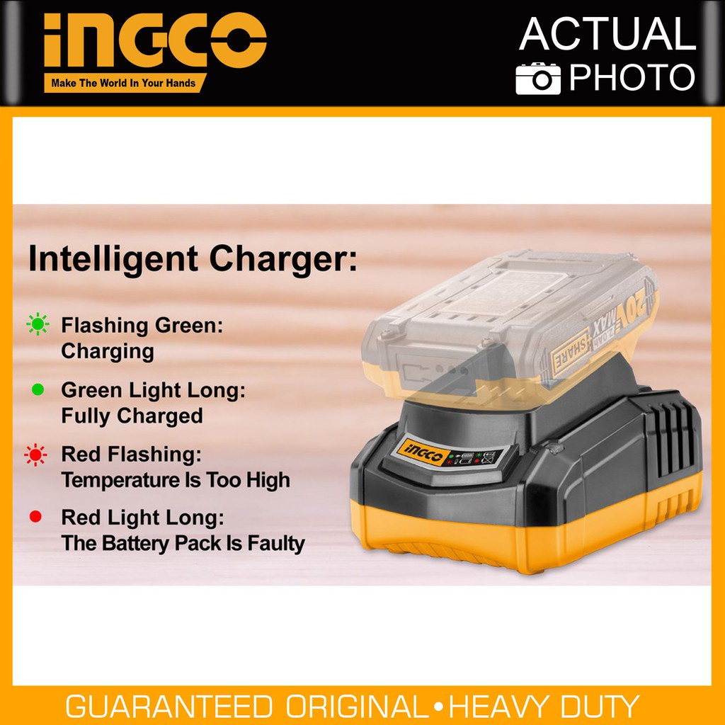 20V Đế sạc pin LITHIUM-ION INGCO FCLI2001