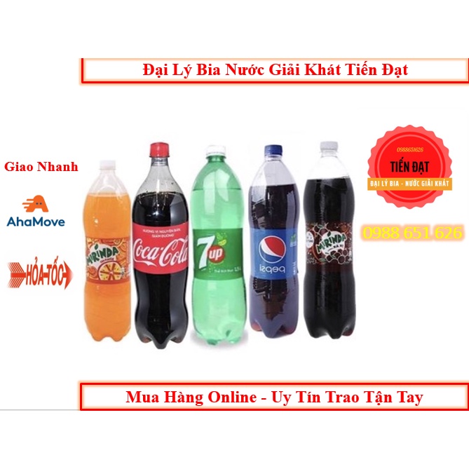 1 Chai Nước Ngọt Có Ga/ Nước Giải Khát Có Ga Đủ Vị 1.5 Lít,  1L