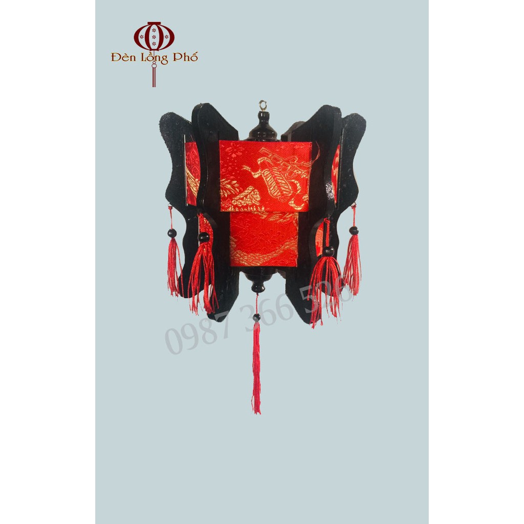 {GIÁ TẬN XƯỞNG} Đèn lồng lục giác vải gấm rông - size 20 cm