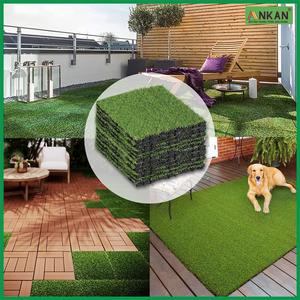 Vỉ Cỏ Nhân Tạo Dùng Để Lót Sàn Ban Công, Sân Vườn, Văn Phòng, Sân Thượng, Có Thể Kết Hợp Với Vỉ Gỗ Lót Sàn