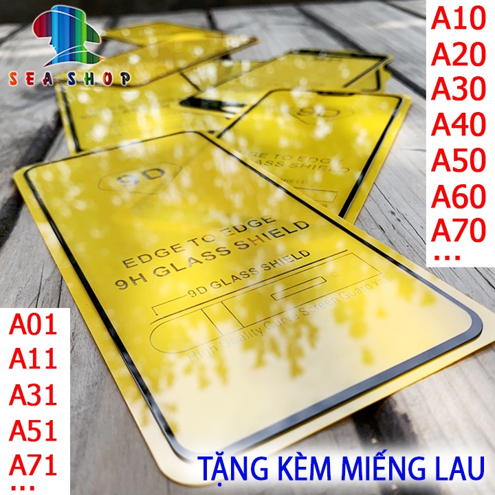 [BỘ 3 KÍNH] Kính cường lực Samsung Galaxy Full màn hình - 9D - TẤT CẢ CÁC DÒNG -  A10, A20, A30, A40, A50, A60, A70, A80