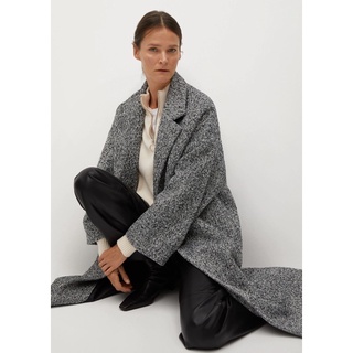 Áo dạ Mango dáng oversized xuất dư